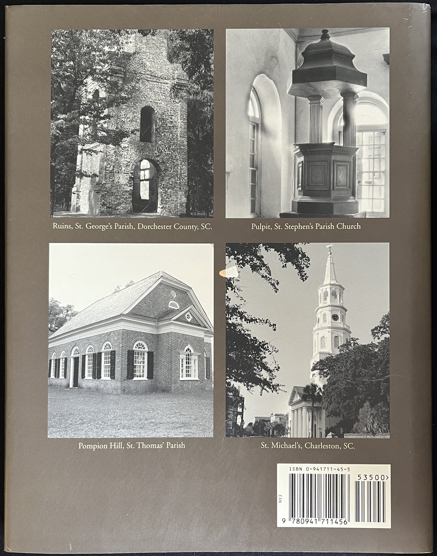 Anglican Churches in Colonial South Carolina Their History and Architecture back cover