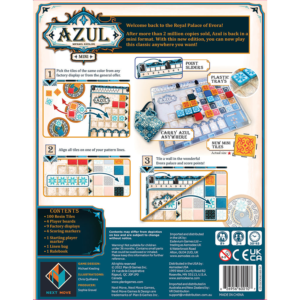 Azul mini back of box