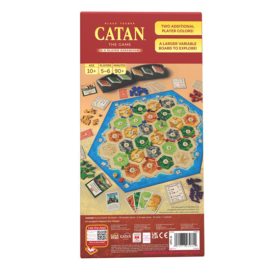 Catan 5-6 Player Extension (6th Edition) back of box