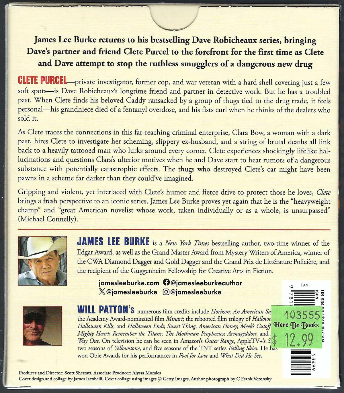 Clete Audio Book by James Lee Burke back of box