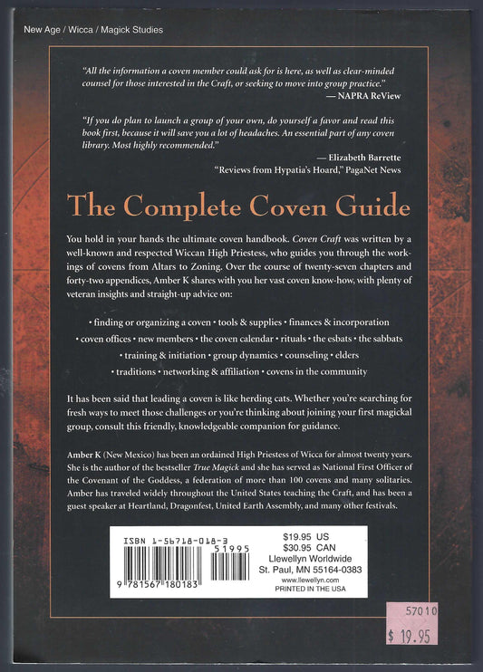 Coven Craft by Amber K back cover