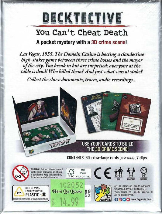 Decktective: You Can't Cheat Death back of box