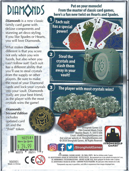 Diamonds back of box