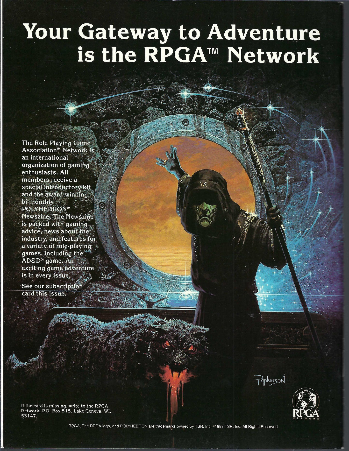 Dungeon Magazine issue 15 back cover