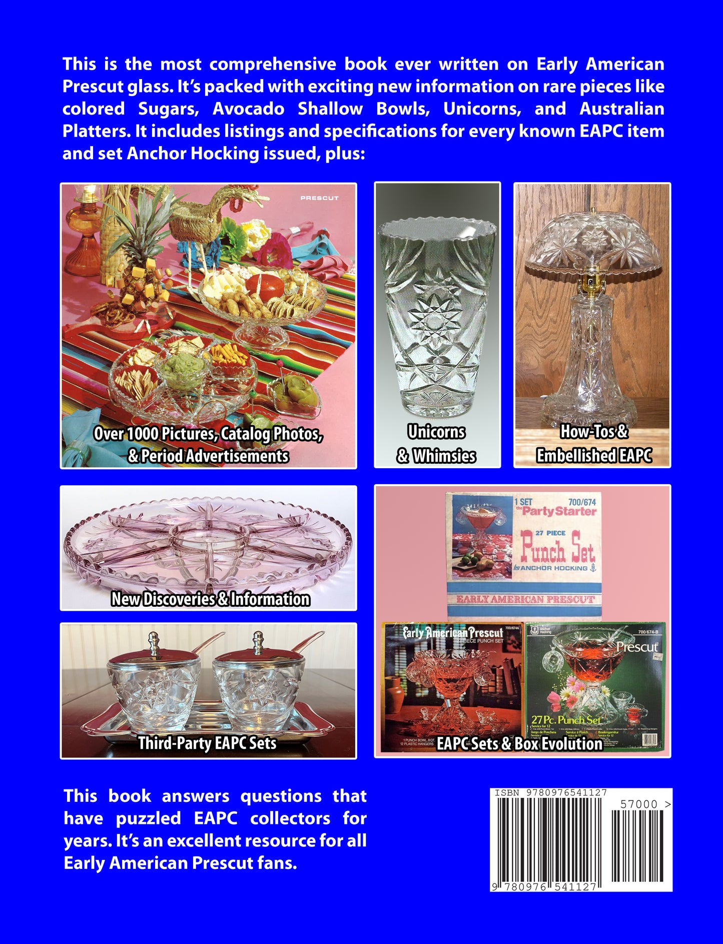 Early American Prescut Glass: A comprehensive guide to Anchor Hocking's iconic star pattern by Tina Spain McDuffie - Hardcover - back cover