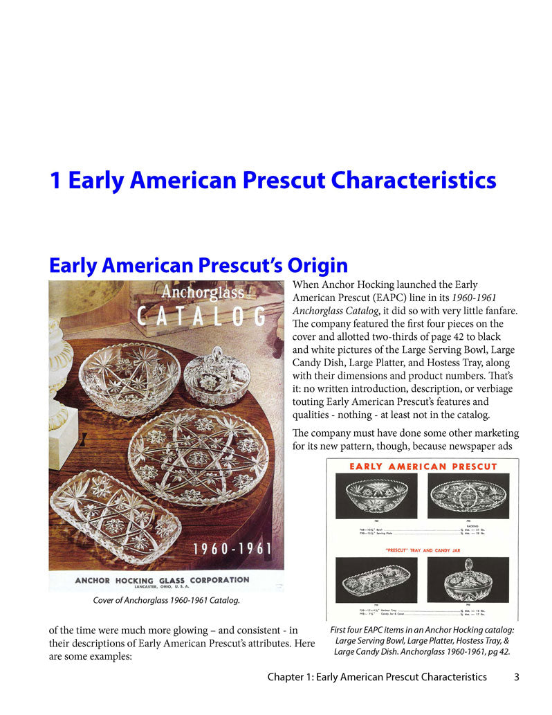 American Prescut Glass - sample page