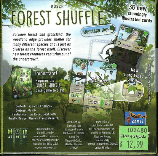 Forest Shuffle Woodland Edge expansion back of box