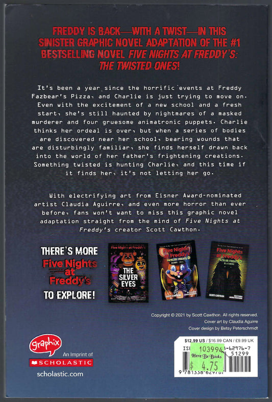 The Twisted Ones (Five Nights at Freddy's #2) by Scott Cawthon back cover