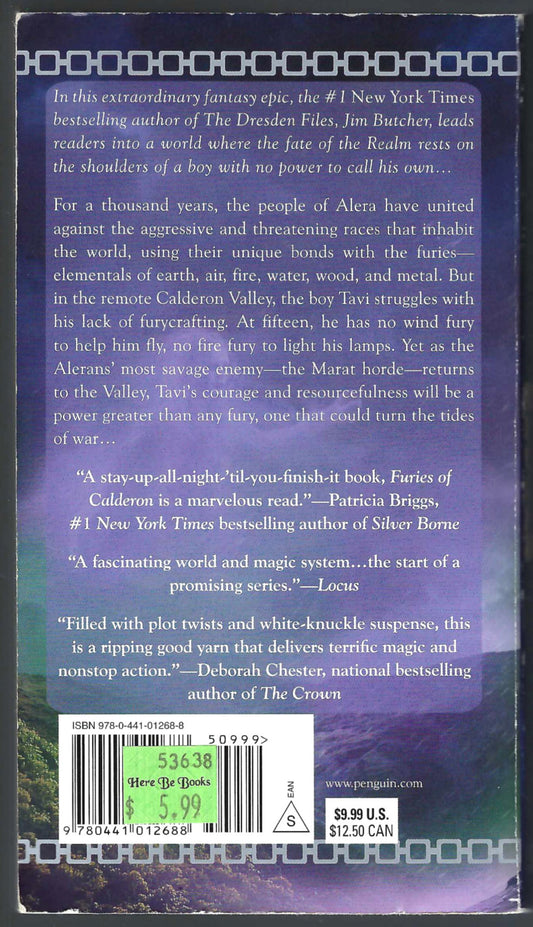 Furies of Calderon by Jim Butcher back cover