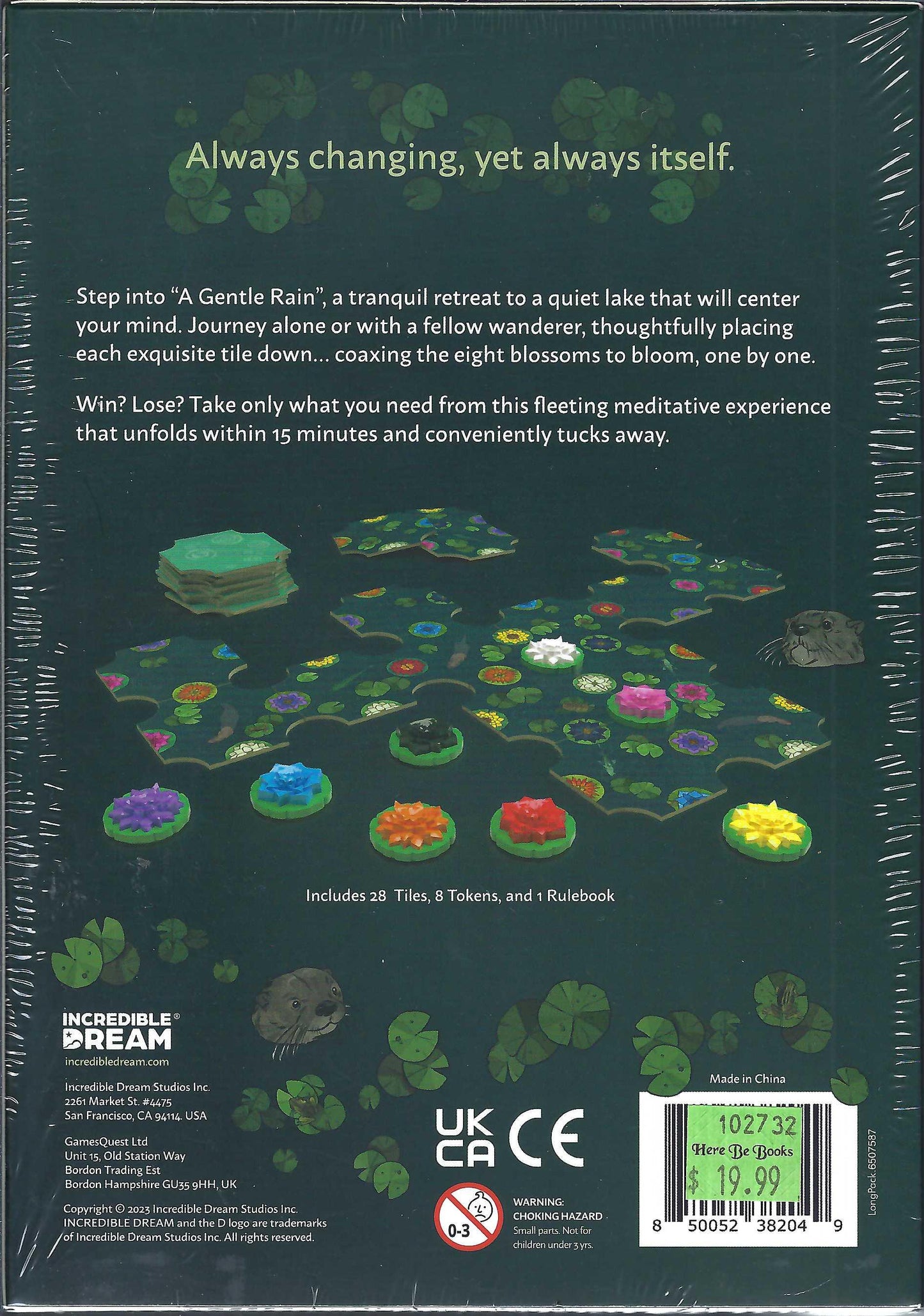 Gentle Rain Bloom Edition back of box