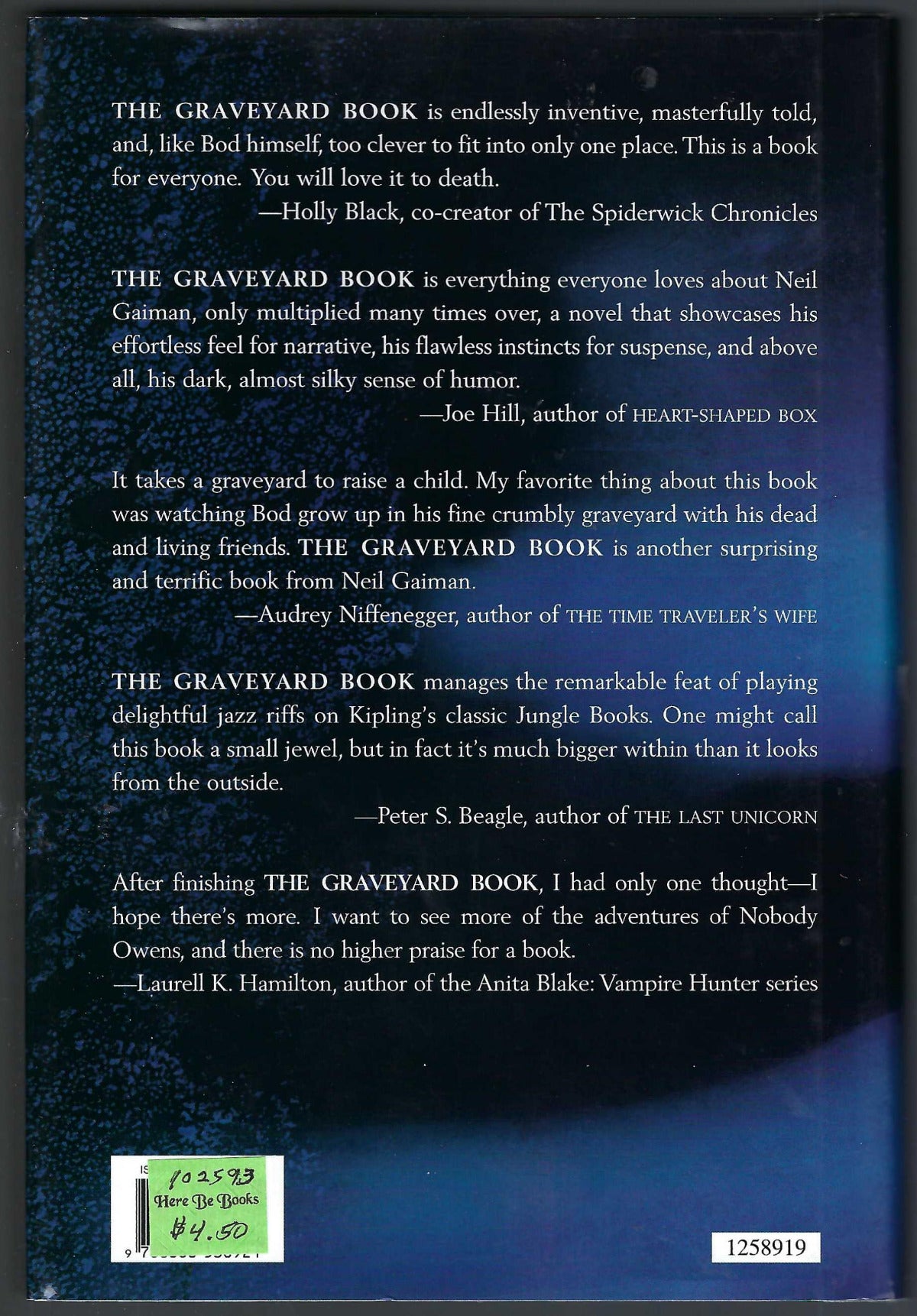 The Graveyard Book by Neil Gaiman back cover