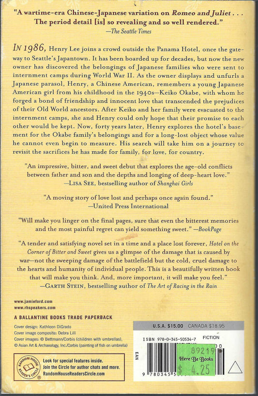Hotel on the Corner of Bitter and Sweet back cover