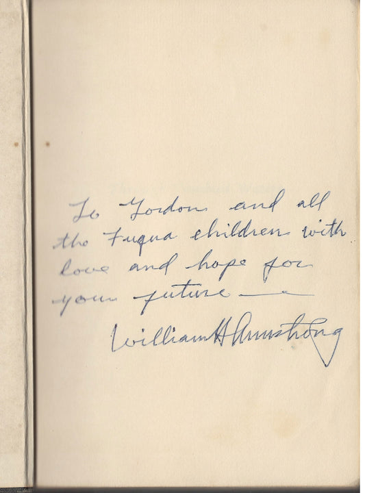 Through Troubled Waters by William Armstrong dedication