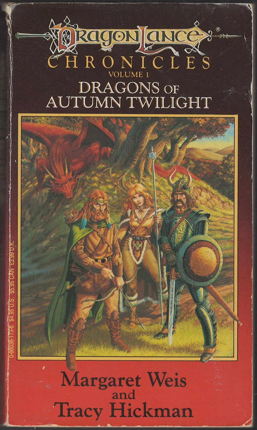 Dragons of Autumn Twilight by Margaret Weis and Tracy Hickman front cover
