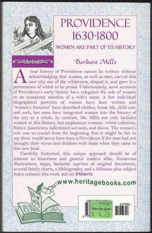 Providence 1630-1800: Women Are Part of Its History by Barbara Mills back cover