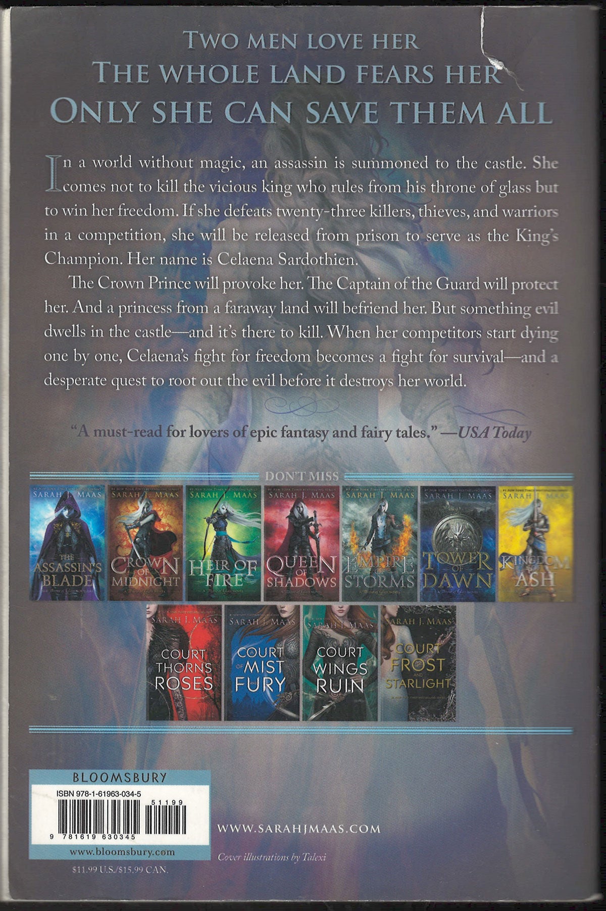 Throne of Glass by Sarah J. Maas back cover