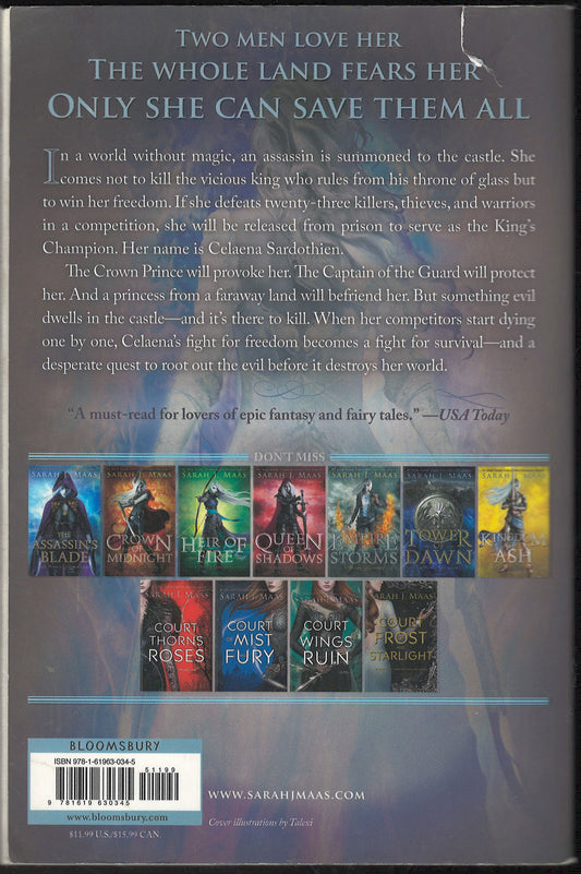 Throne of Glass by Sarah J. Maas back cover