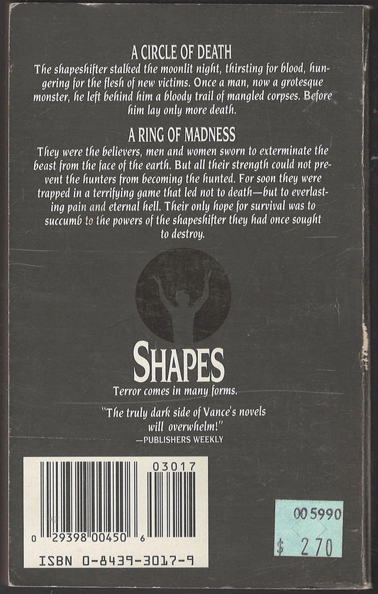 Shapes by Steve Vance back cover