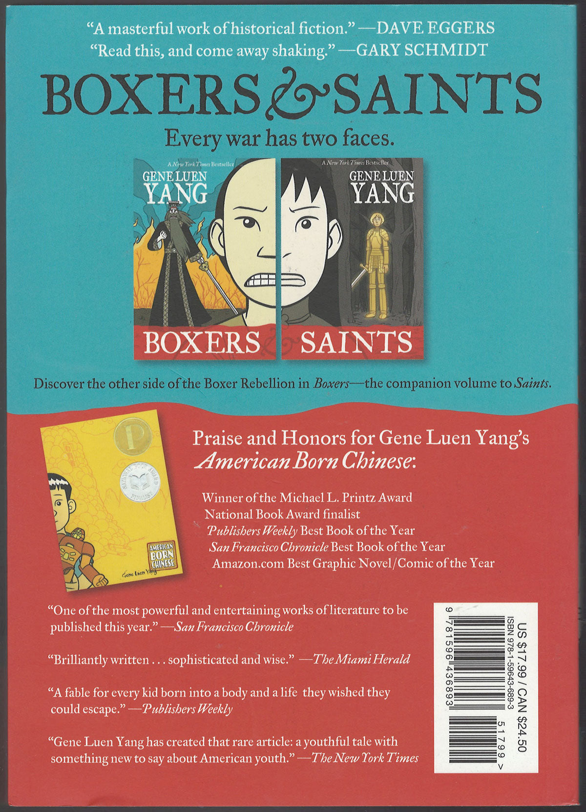 Saints by Gene Luen Yang back cover