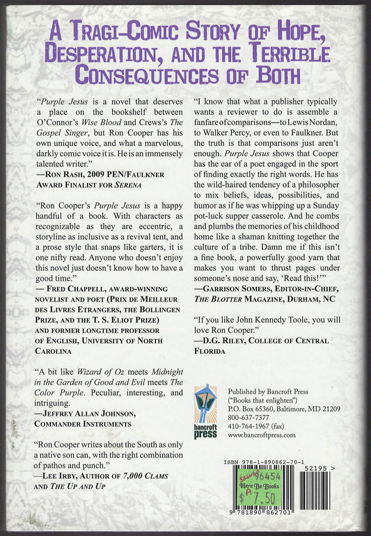 Purple Jesus by Ron Cooper back cover