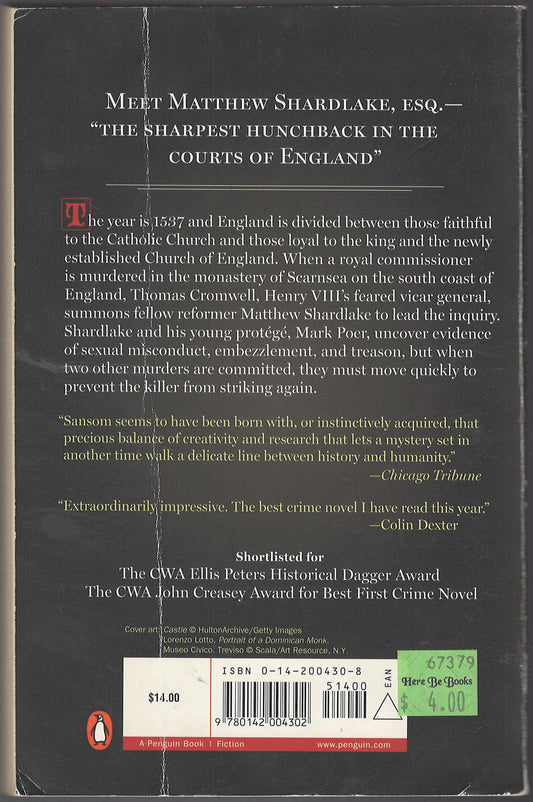 Dissolution by C. J. Sansom back cover