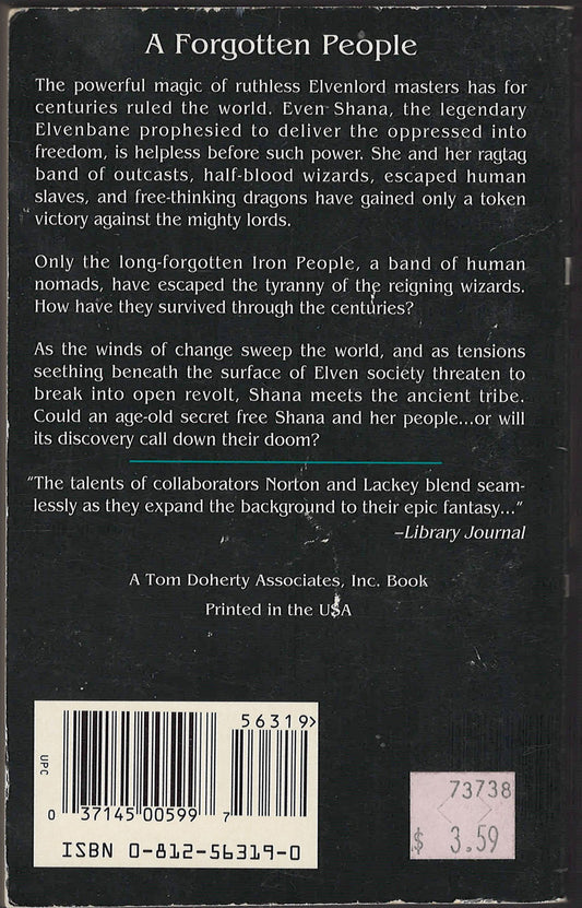 Elvenblood by Andre Norton and Mercedes Lackey back cover