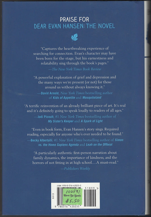 Dear Evan Hansen by Val Emmich back cover