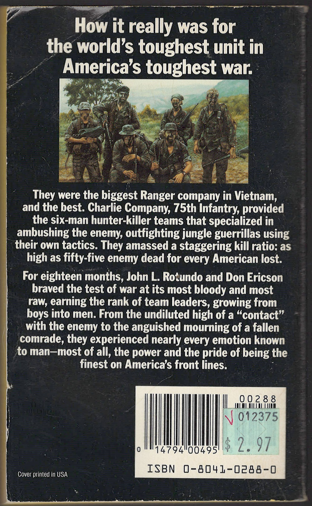Charlie Rangers by Don Ericson and John L. Rotundo back cover