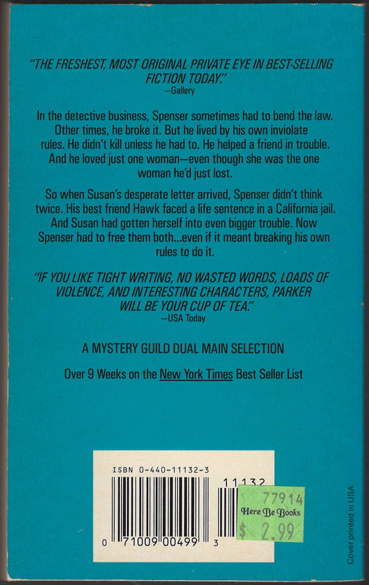 A Catskill Eagle by Robert Parker back cover