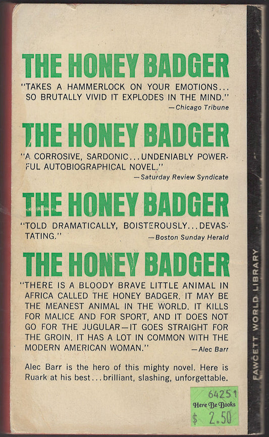 The Honey Badger by Robert Ruark back cover