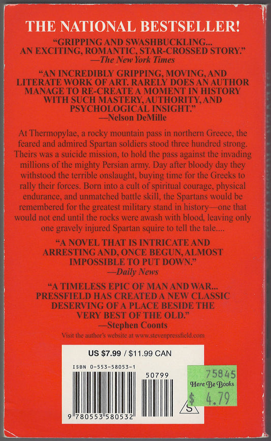 Gates of Fire by Steven Pressfield back cover