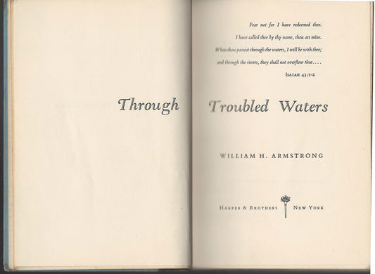 Through Troubled Waters by William Armstrong title page