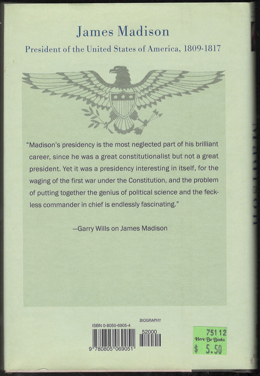 James Madison by Gary Wills back cover
