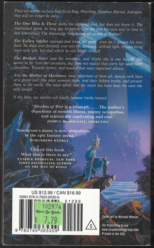 Rhythm of War by Brandon Sanderson back cover