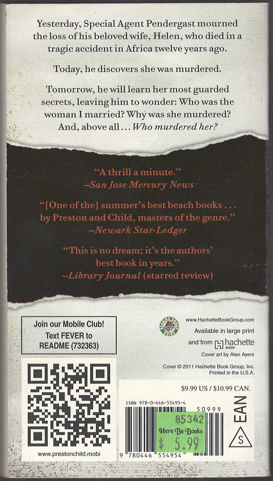 Fever Dream by Douglas Preston and Lincoln Child back cover