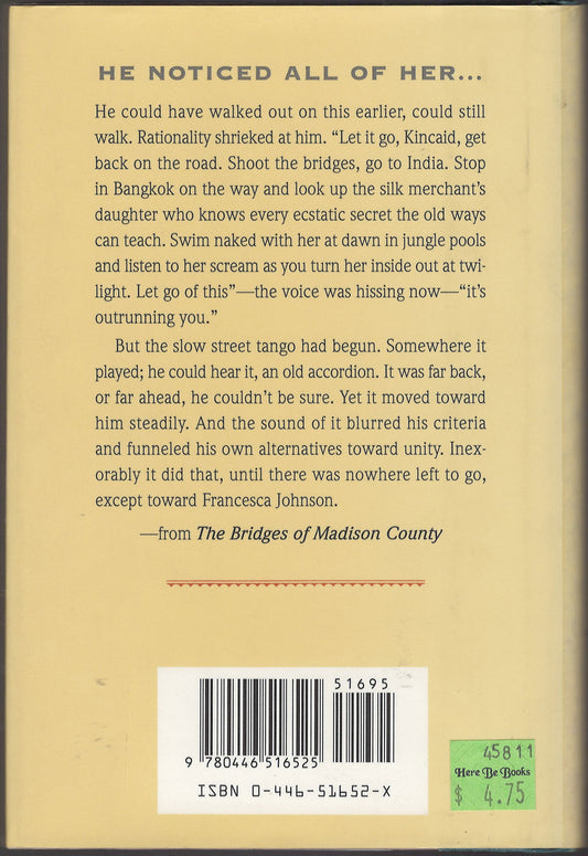 The Bridges of Madison County by Robert Waller back cover
