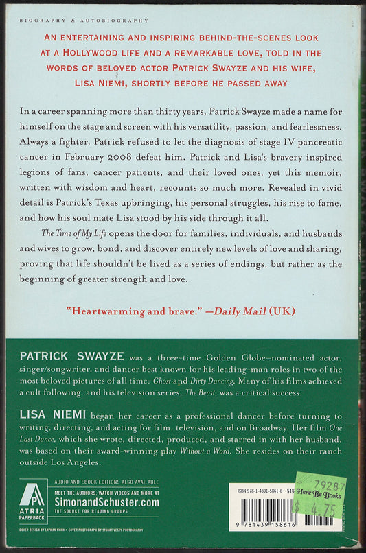 The Time of My Life by Patrick Swayze and Lisa Niemi back cover