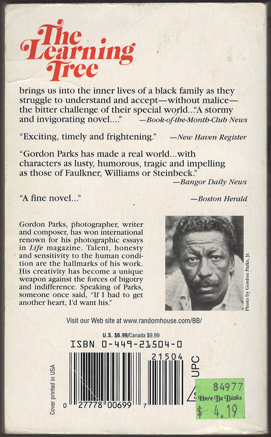 The Learning Tree by Gordon Parks back cover