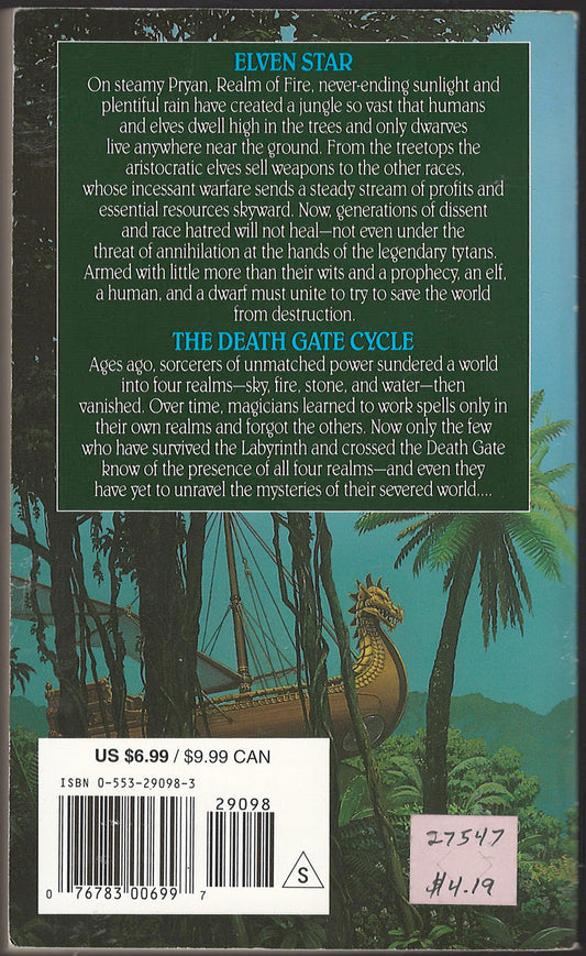 Elven Star by Margaret Weis and Tracy Hickman back cover