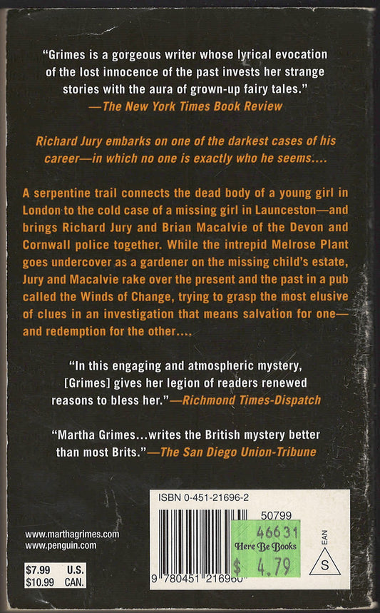 The Winds of Change by Martha Grimes back cover