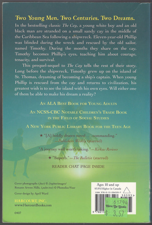 Timothy of the Cay by Theodore Taylor back cover