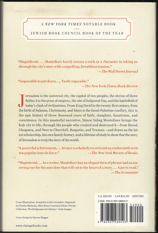 Jerusalem by Simon Montefiore back cover