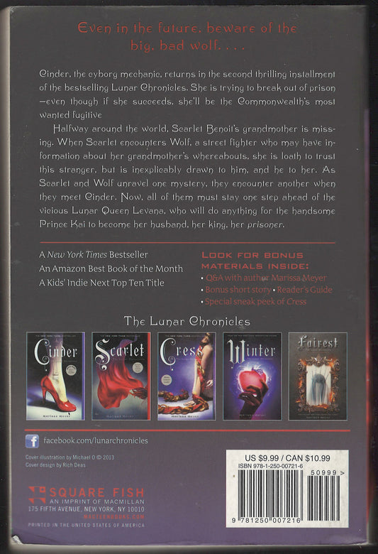 Scarlet by Marissa Meyer back cover