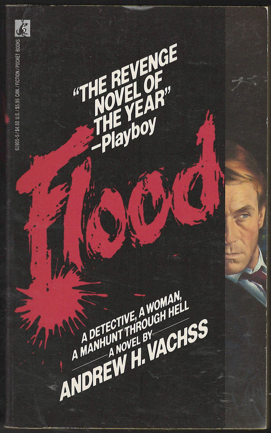 Front cover of Flood by Andrew H. Vachss with red text on a black background