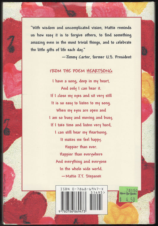 Heartsongs by Mattie Stepanek back cover