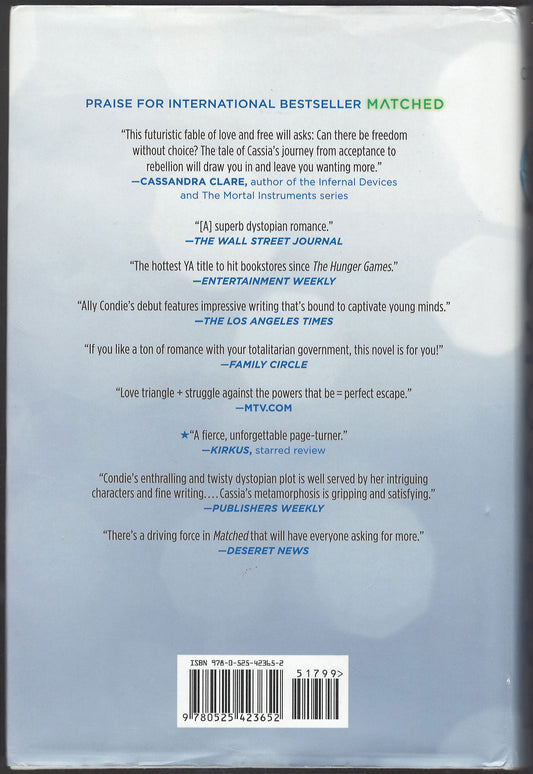 Crossed by Ally Condie back cover