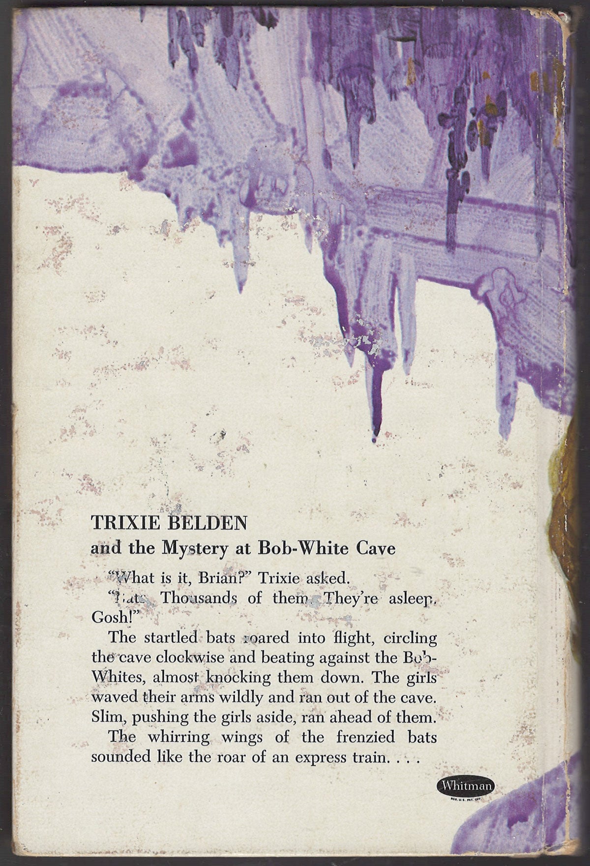 Trixie Belden and the Mystery at Bob-White Cave back cover