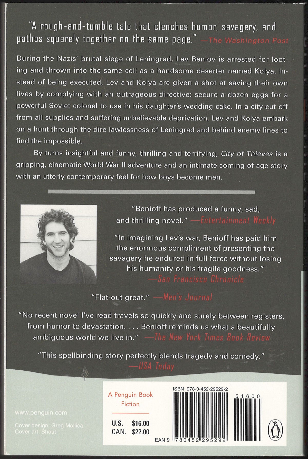 City of Thieves by David Benioff back cover