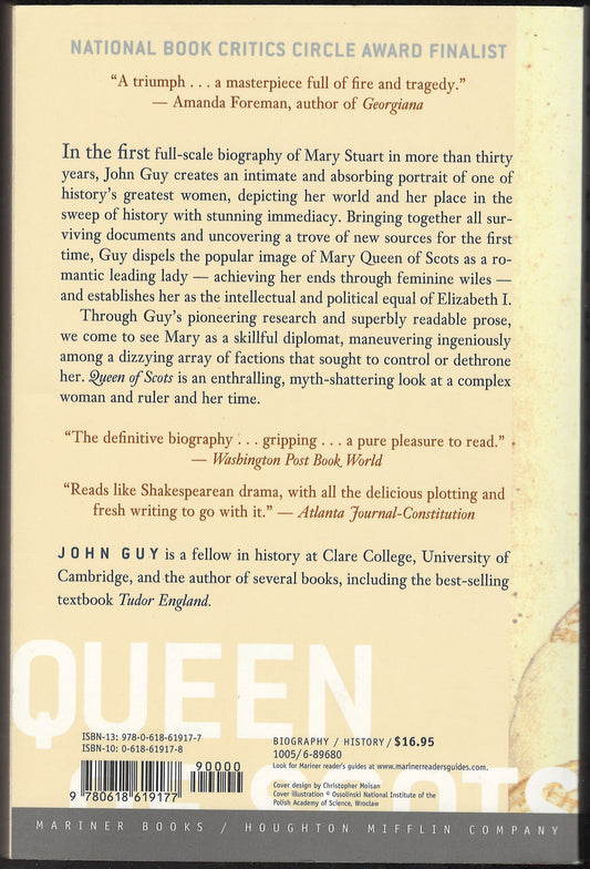 Queen of Scots: The True Life of Mary Stuart by John Guy back cover