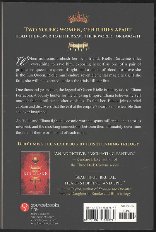 Furyborn by Claire Legrand back cover